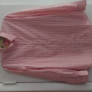 Charles Tyrwhitt Womens Pink White Stripe Button Down Blouse Shirt Sz 14